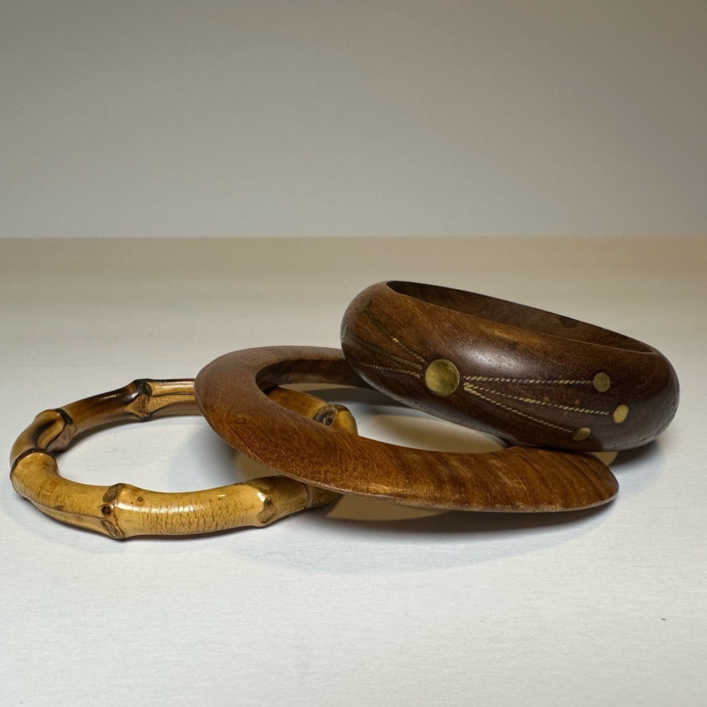 VINTAGE | Wood Bangle Set of 3